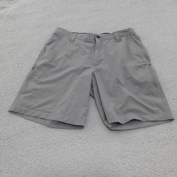 Orvis Shorts Mens 34 Gray Golf Hiking Outdoor Elastic Waist Pockets Lightweight - Picture 1 of 11
